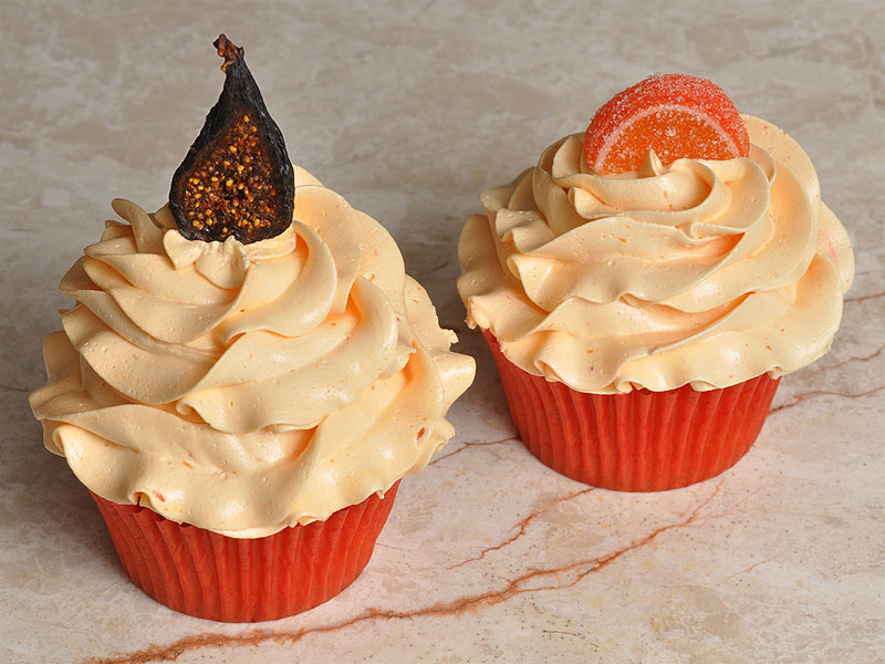 Vanilla-orange with fig or orange filling and orange buttercream<br>April 21