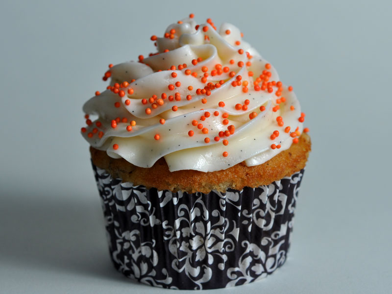 Black walnut with orange buttercream and marmalade filling<br>September 27